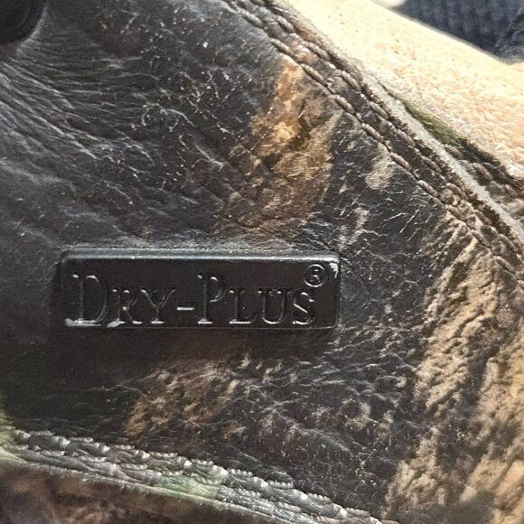 Cabelas Mens Camo Boots 12EE Wide Mid Hunting Waterproof Dry Plus 81-2525 Brown - Picture 8 of 11